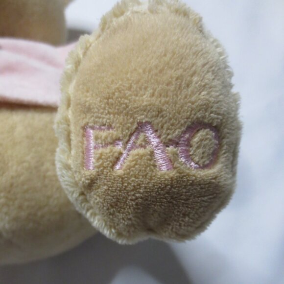 4/$14 FAO SCHWARZ MY FIRST TEDDY BEAR super soft VERY GOOD CONDITION pink - Picture 2 of 7